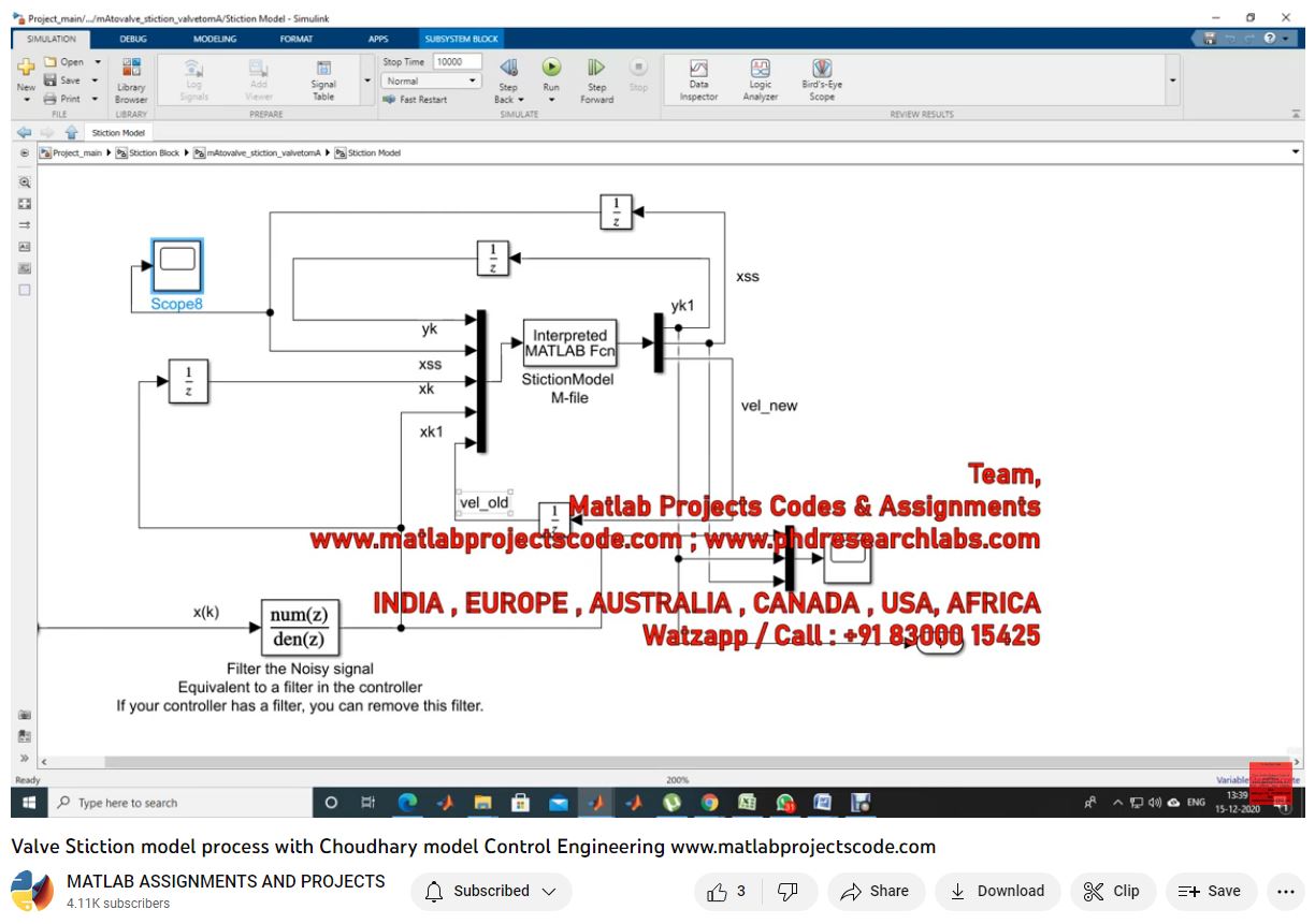 Valve Stiction Model Process With Choudhary Model Control Engineering-Matlab Simulink-Electrical Assignments-Projects-Phd Research project thumbnail image