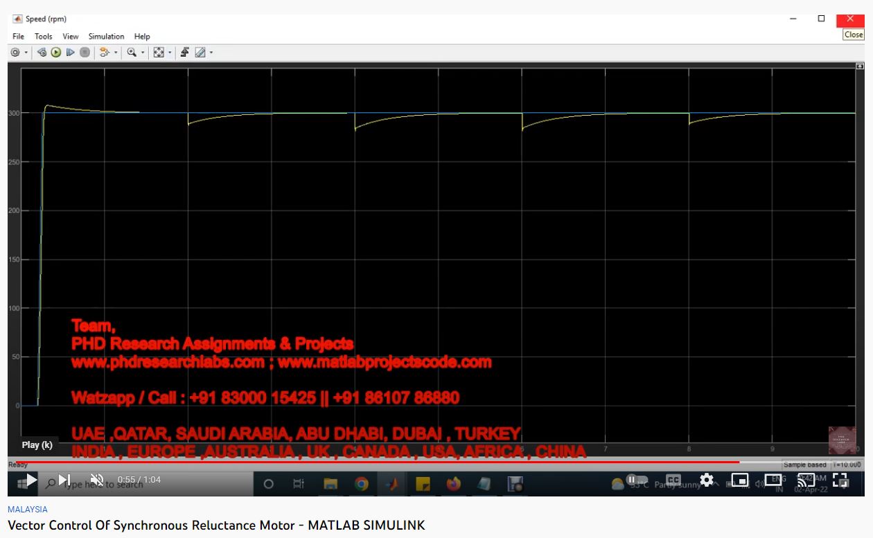 Vector Control of Synchronous Reluctance Motor-MATLAB SIMULINK project thumbnail image