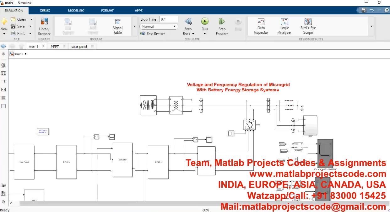 Voltage And Frequency Regulation Of Microgrid With Battery Energy Storage Systems project thumbnail image
