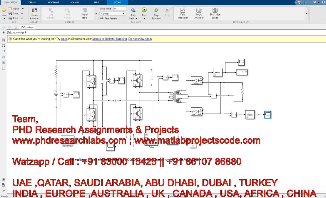 Zero Voltage Phase Shifted Full Bridge Dc_Dc Converter Based On Matlab_Simulink project thumbnail image