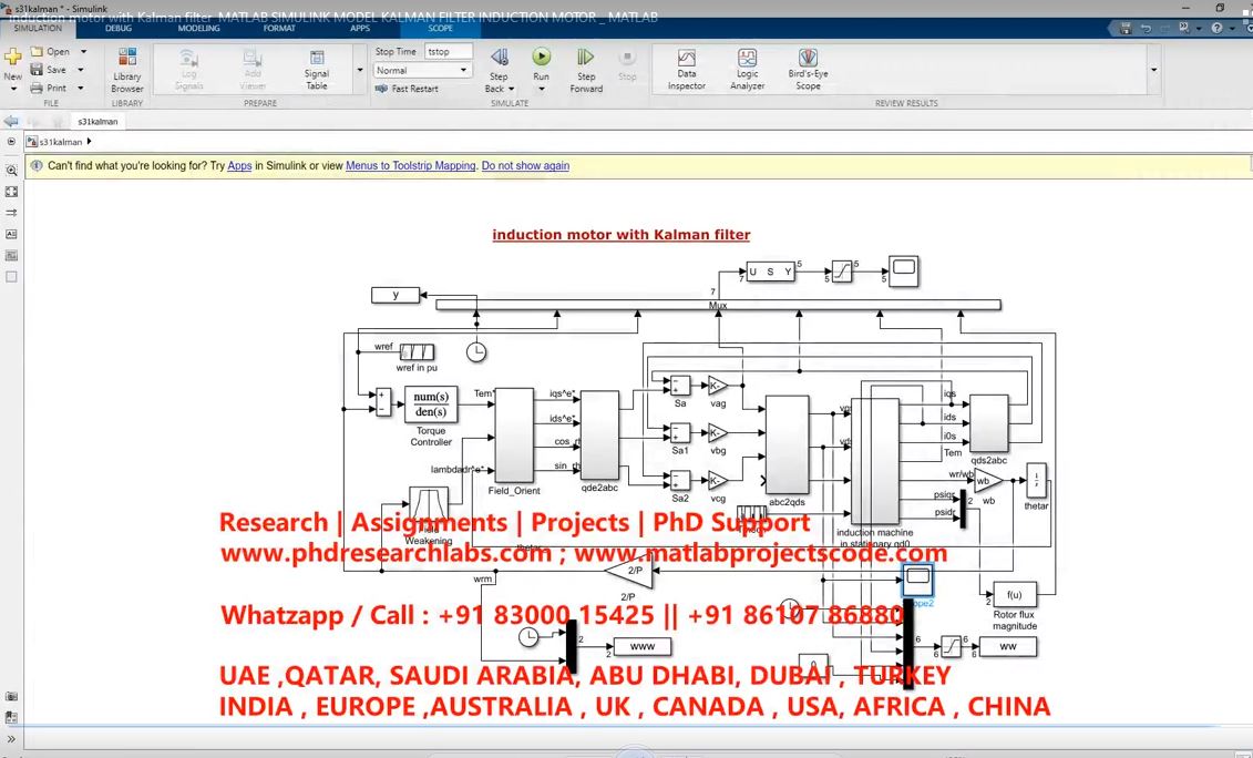 Induction Motor With Kalman Filter Matlab Simulink Model Kalman Filter Induction Motor _ Matlab project thumbnail image