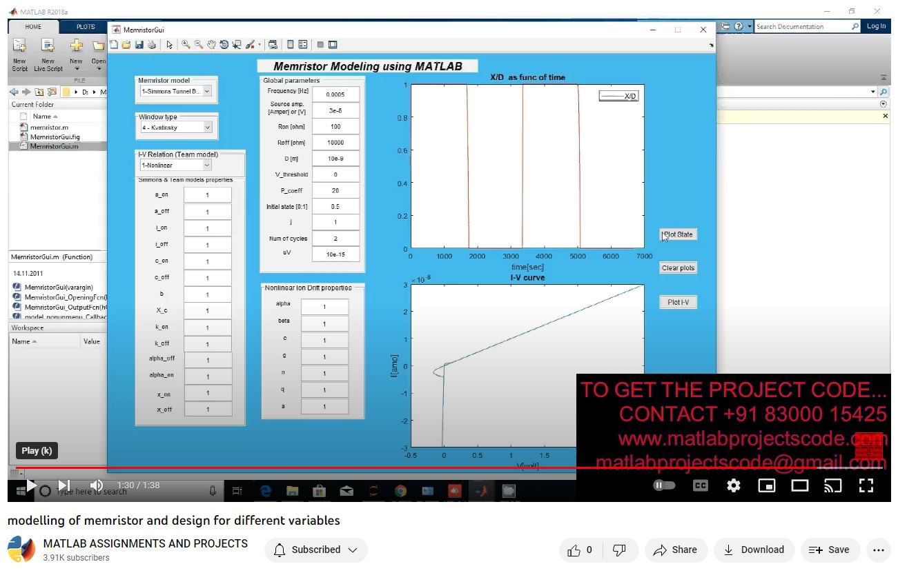 Modelling Of Memristor And Design For Different Variables project thumbnail image