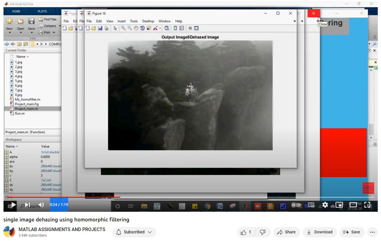 Single Image Dehazing Using Homomorphic Filtering project thumbnail image