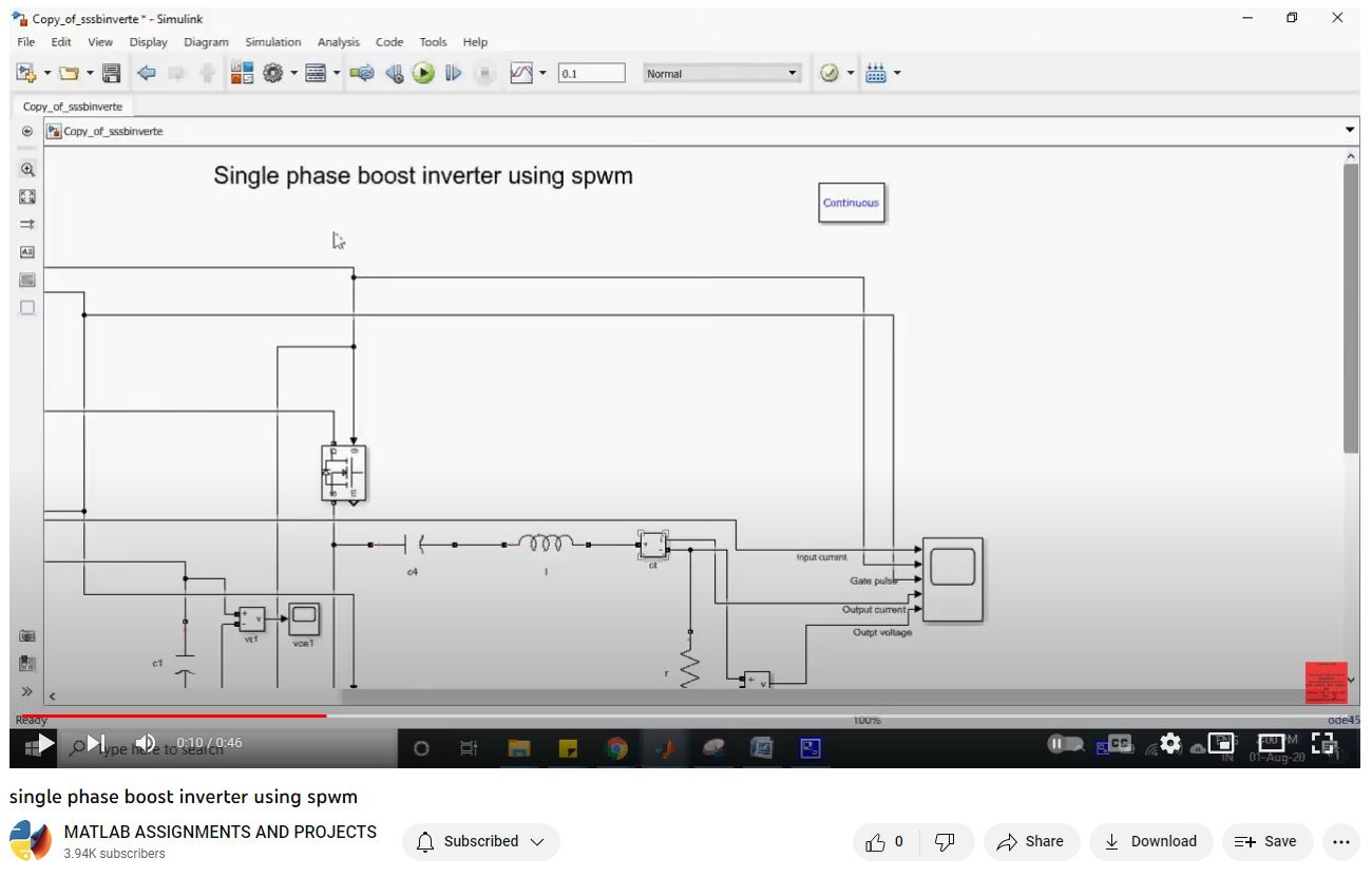 Single Phase Boost Inverter Using Spwm project thumbnail image