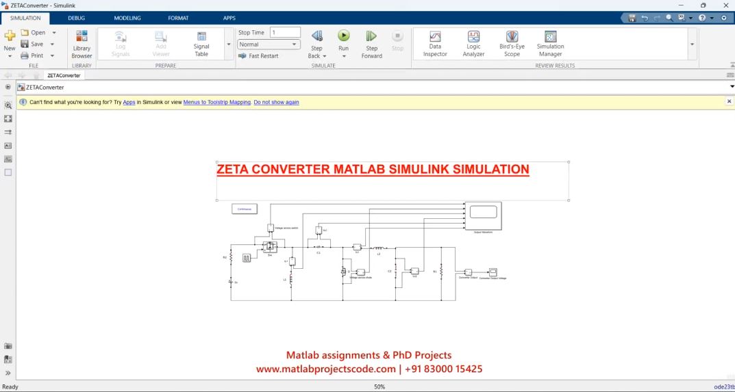 Zeta-Converter-Matlab-Simulink-Simulation project thumbnail image